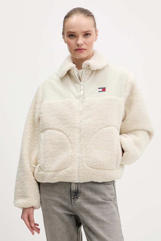 Tommy Jeans kurtka bez kaptura beżowy DW0DW22053