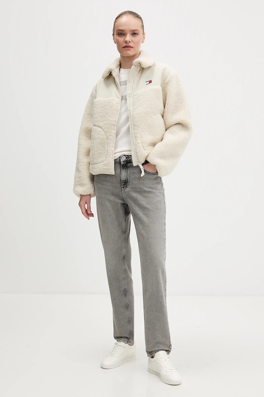 Tommy Jeans kurtka DW0DW22053 beżowy SS26