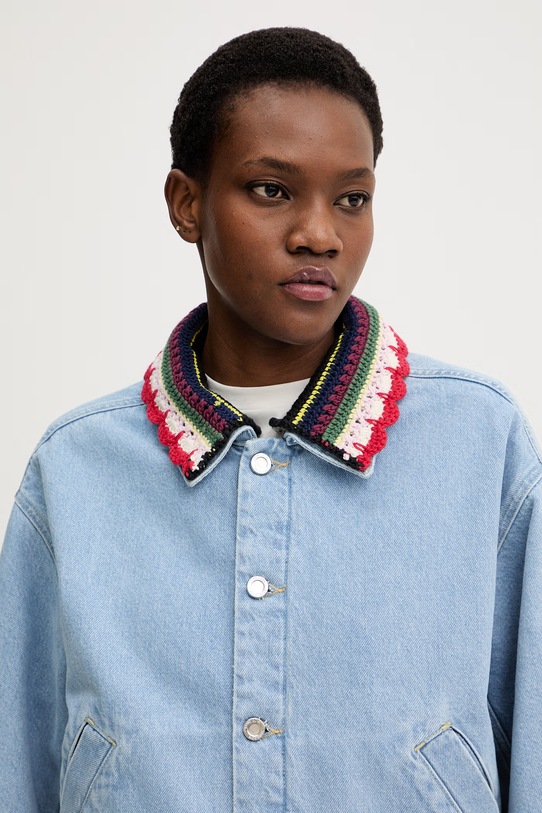 Rifľová bunda Stine Goya modrá SG.SS26.O013.2453