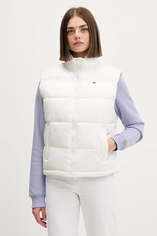 Tommy Jeans bezrękawnik bez kaptura biały DW0DW22037