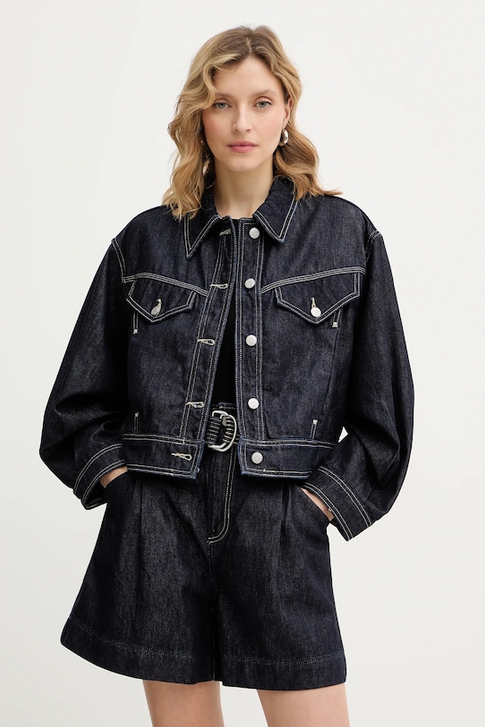 BOSS Orange geacă jeans C BOMBER TRUCKER 1.0 necaptusit bleumarin 50552464