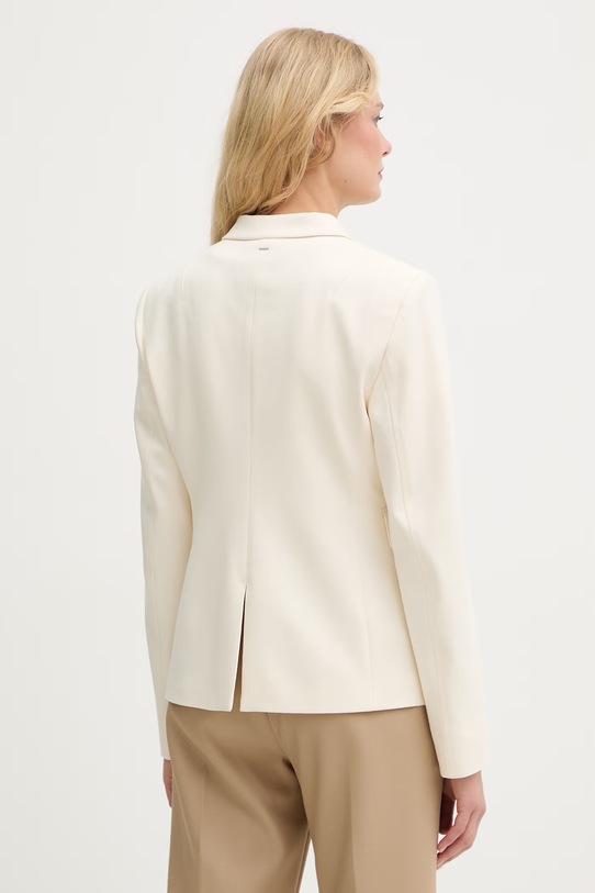 Odzież BOSS marynarka jednorzędowa damska z wiskozą Jia14 50556336 beżowy