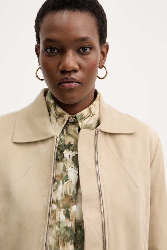 Semišová bunda BOSS Salene béžová 50552203