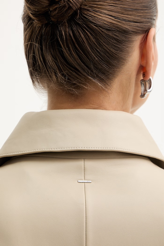 BOSS cappotto trench corto da donna in pelle Satila 50554146