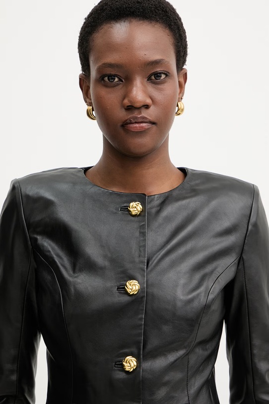 Marciano by Guess коротка куртка жіноча шкіряна CARA чорний G6GL02.L0083