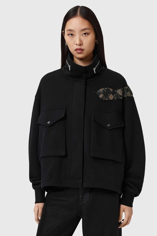 Odzież AllSaints kurtka bawełniana W151JD czarny