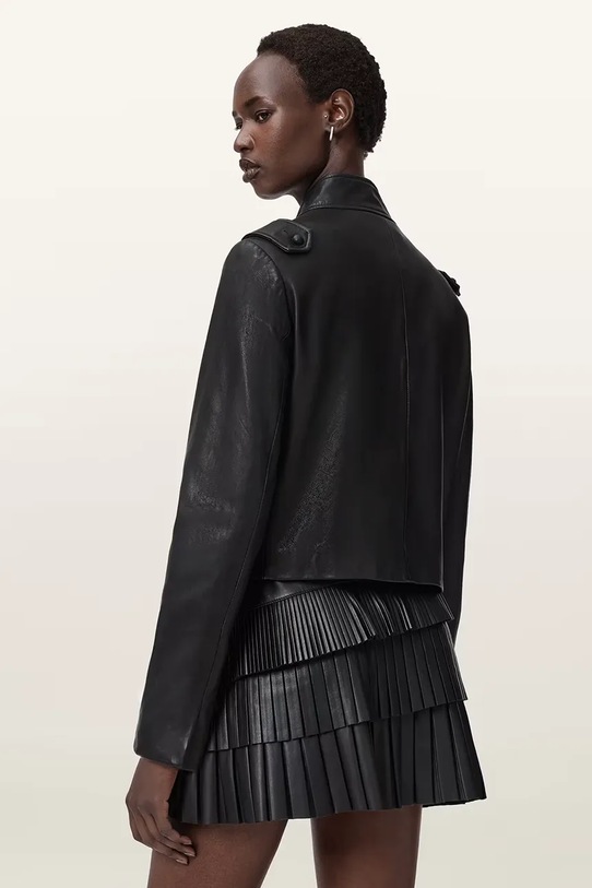 AllSaints kurtka skórzana W075LD czarny SS26