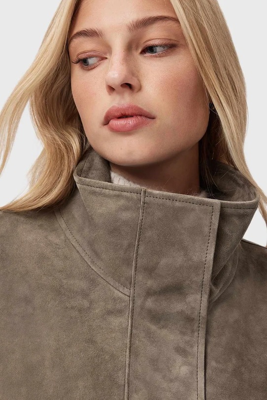 Jakna iz semiša AllSaints rjava W092LD