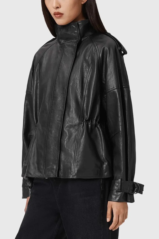 AllSaints kurtka skórzana czarny W051LD
