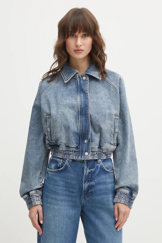 Hugo Blue kurtka jeansowa Gibiusa_B bez kaptura niebieski 50553022