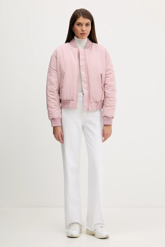 Μπουφάν bomber Hugo Blue 50550702 ροζ SS26