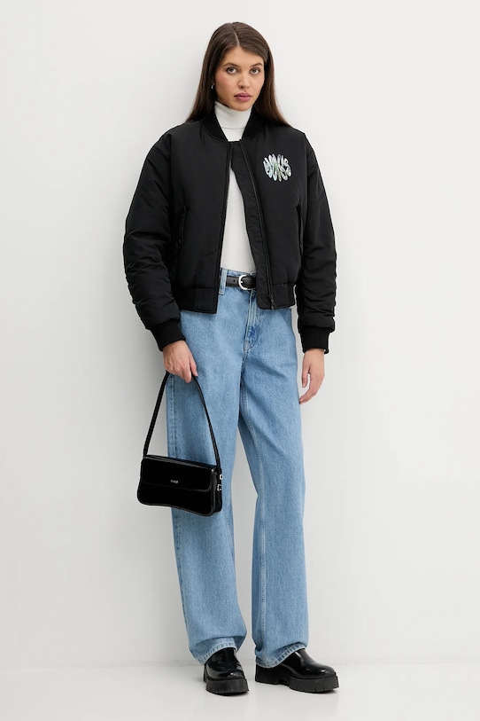 Μπουφάν bomber Hugo Blue 50550702 μαύρο SS26