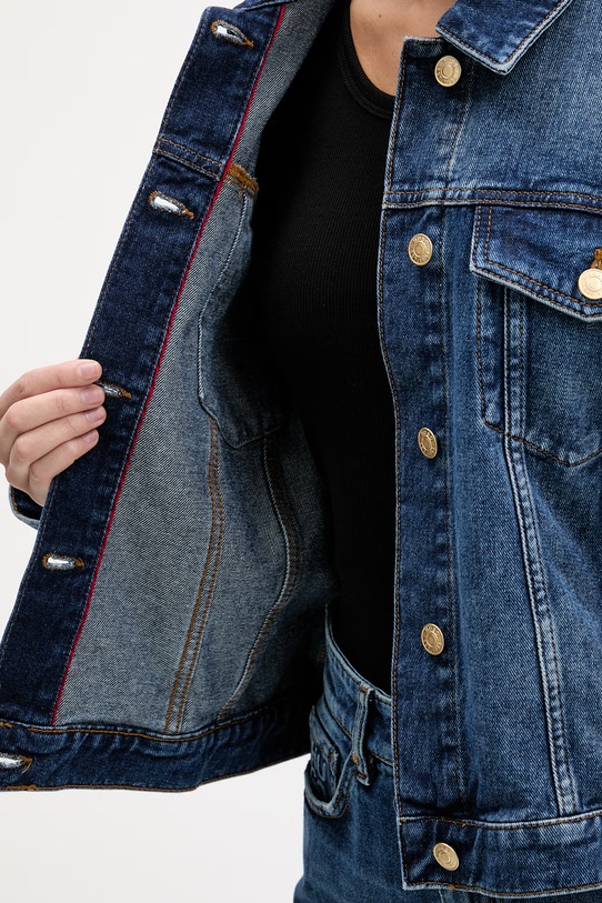 HUGO kurtka jeansowa Gizzie 50553184 niebieski