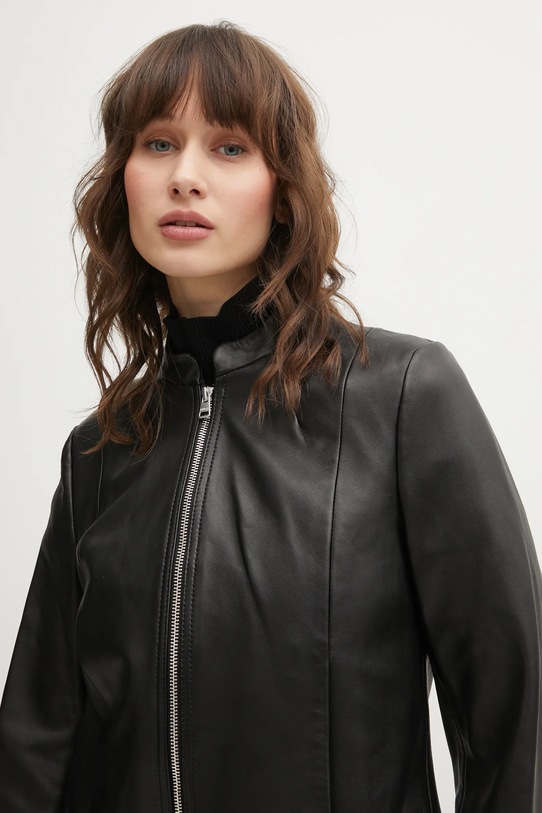 Δερμάτινο μπουφάν HUGO Lasari μαύρο 50555743