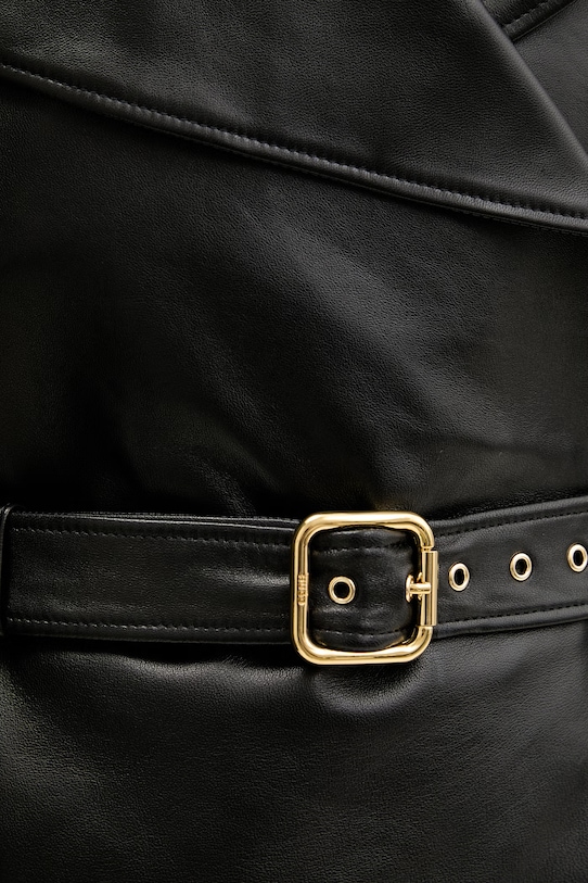 Kožená bunda HUGO Lanitte 50560068 čierna