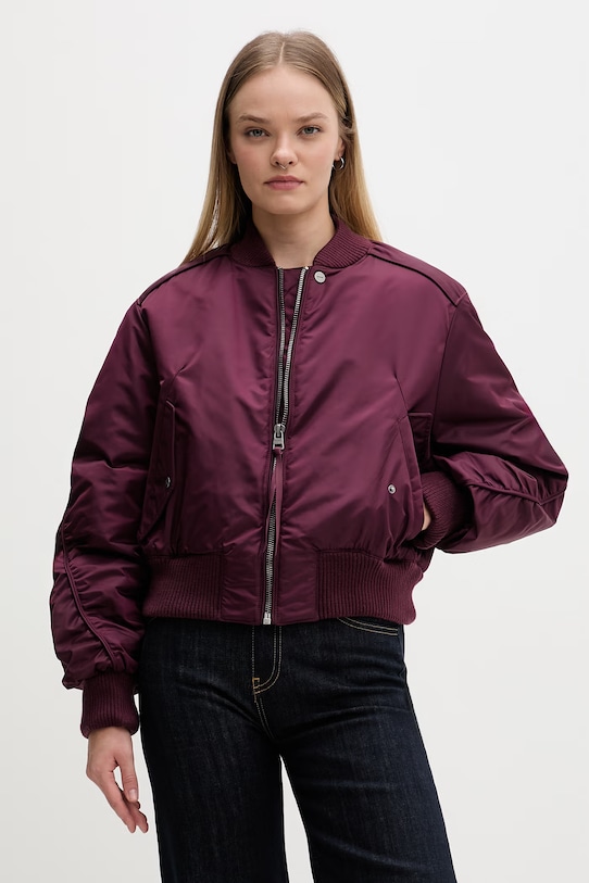 HUGO krótka kurtka damska Ferida-2 bordowy 50550687