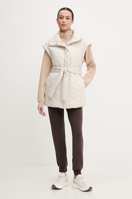 Αμάνικο μπουφάν Guess HILMA μπεζ V6RN01.WL832