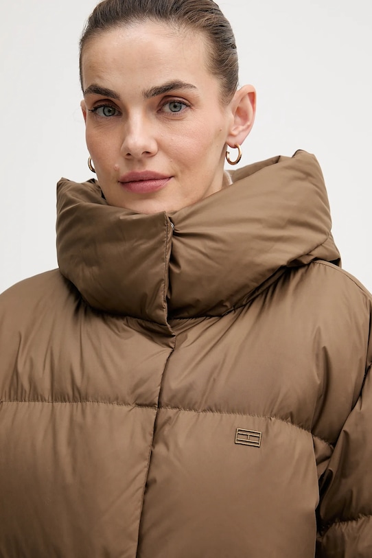 Tommy Hilfiger kurtka puchowa brązowy WW0WW47746