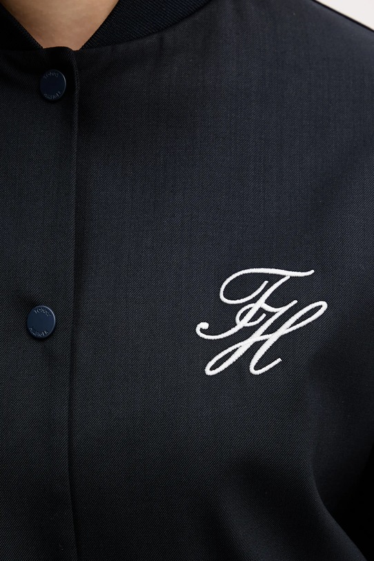 Tommy Hilfiger kurtka bomber z dodatkiem wełny WW0WW49392 granatowy