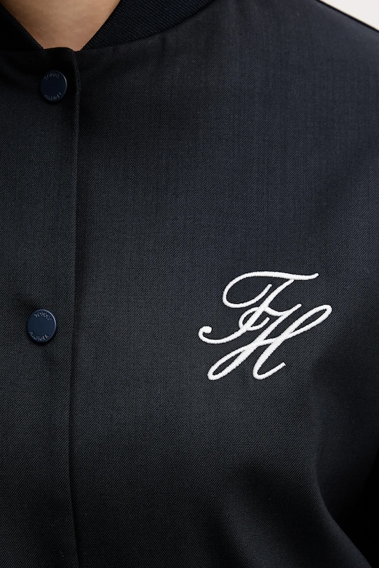 Tommy Hilfiger kurtka bomber z dodatkiem wełny WW0WW49392 granatowy