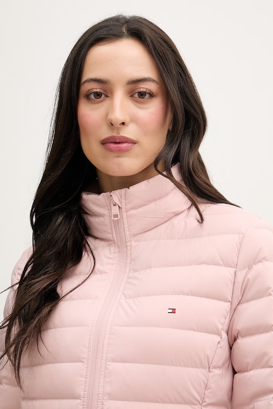 Tommy Hilfiger geacă de puf roz WW0WW47753