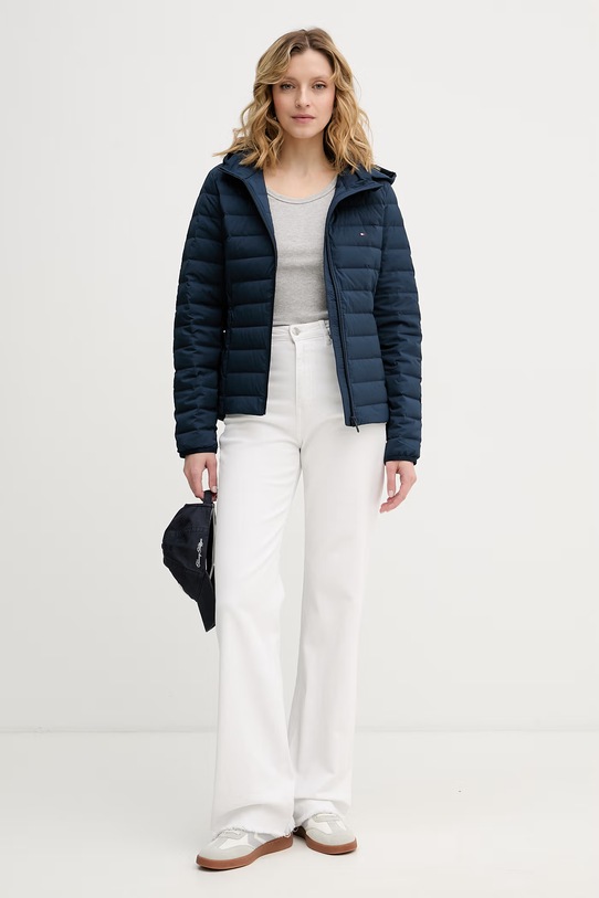 Páperová bunda Tommy Hilfiger WW0WW47753 tmavomodrá SS26