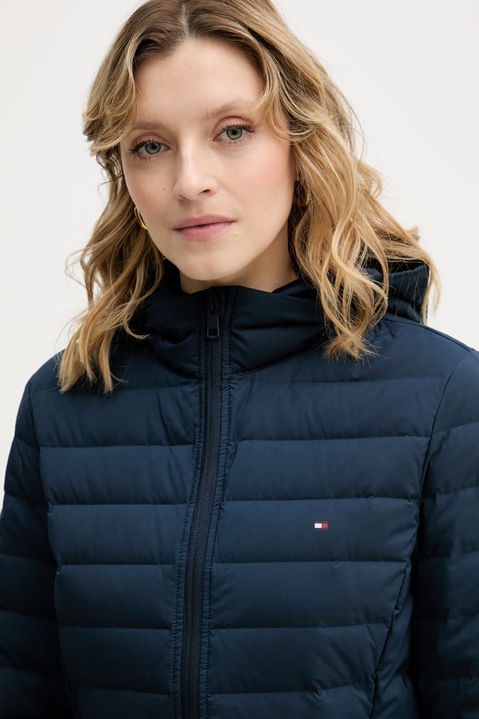 Páperová bunda Tommy Hilfiger tmavomodrá WW0WW47753