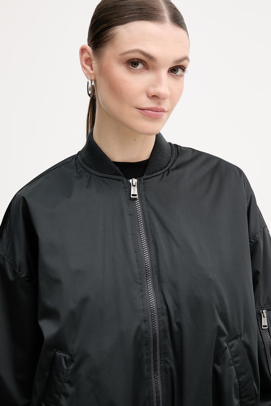 Μπουφάν bomber Guess LORRAINE μαύρο W6RL26.WJ662