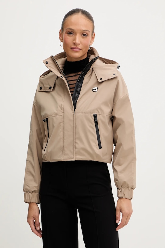 Karl Lagerfeld kurtka IKON pozostałe beżowy LWEMP606