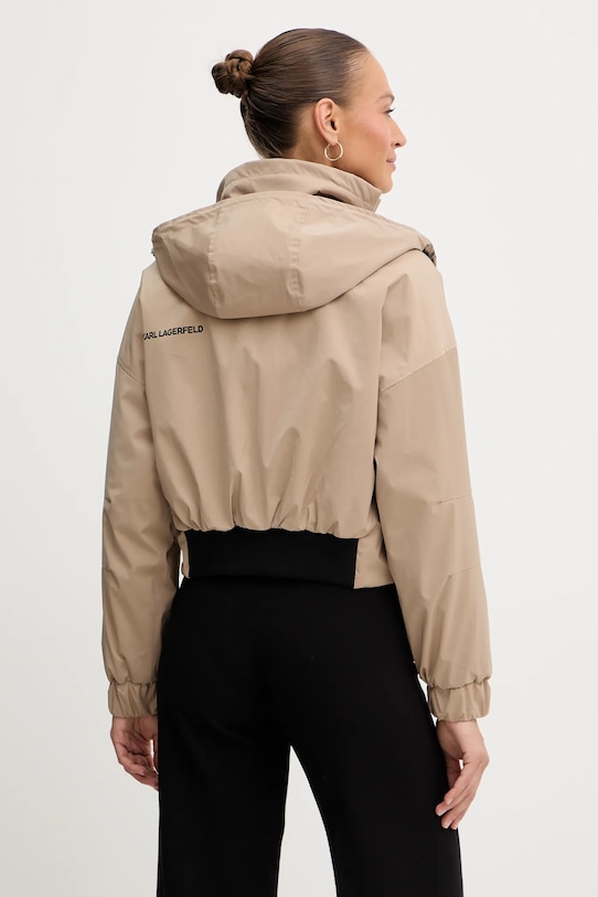 Odzież Karl Lagerfeld kurtka IKON LWEMP606 beżowy