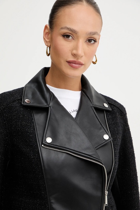 Karl Lagerfeld kurtka z dodatkiem wełny czarny B1W14001