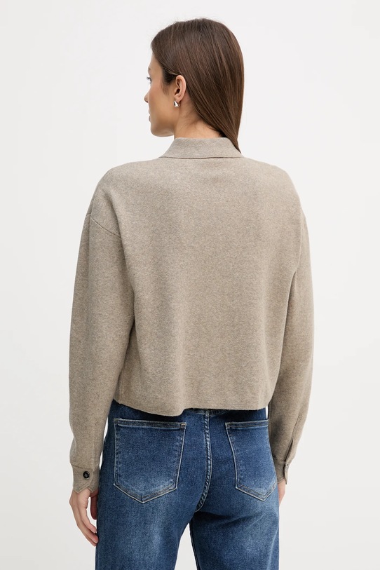 Odzież Dkny kardigan z domieszką wełny P5JXAB60 beżowy