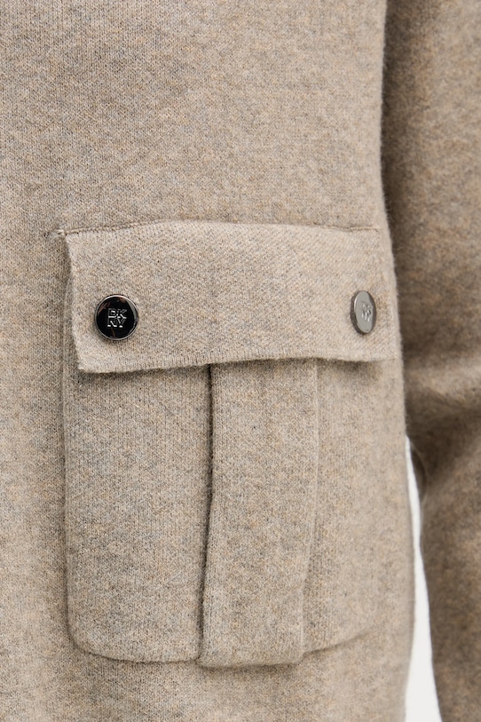 Dkny kardigan z domieszką wełny P5JXAB60 beżowy