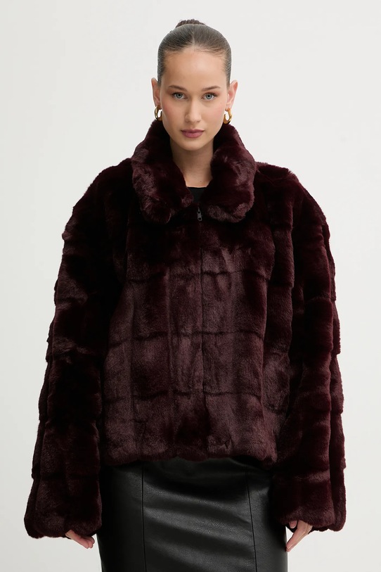 Bardot płaszcz bez kaptura bordowy 59474JB4