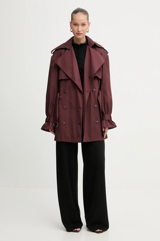 Bardot trencz 60242JB bordowy SS26