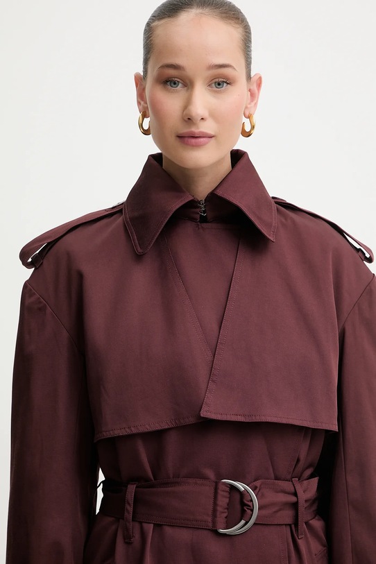 Bardot trencz bordowy 60242JB