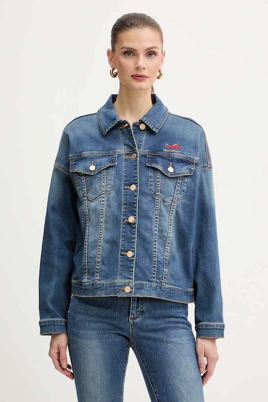 Armani Exchange kurtka jeansowa bez kaptura granatowy XW001852.AF12175