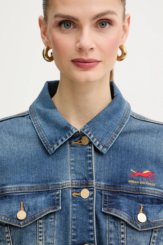 Armani Exchange kurtka jeansowa granatowy XW001852.AF12175