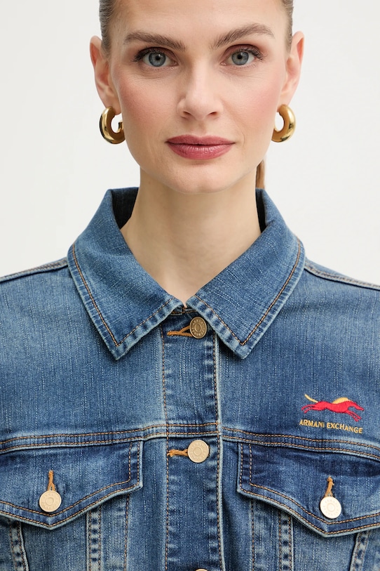 Armani Exchange kurtka jeansowa granatowy XW001852.AF12175