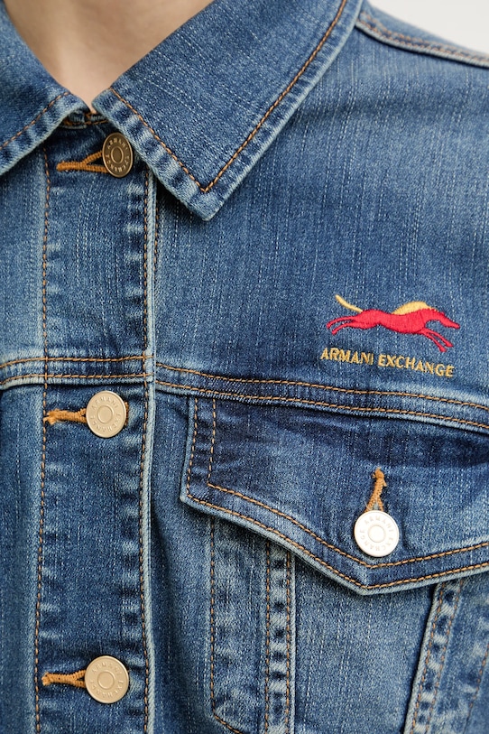 Armani Exchange kurtka jeansowa XW001852.AF12175 granatowy