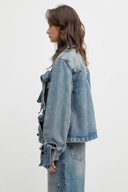 GANNI kurtka jeansowa A1010057 niebieski SS26