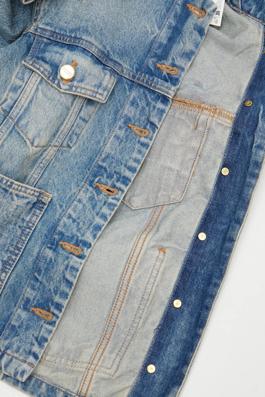 GANNI kurtka jeansowa A1010057 niebieski