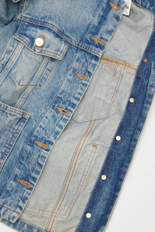 GANNI kurtka jeansowa A1010057 niebieski