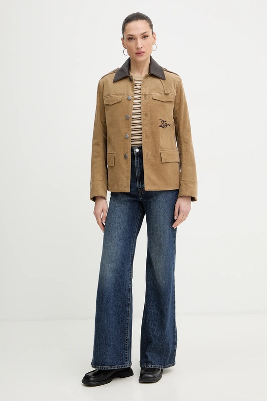 Μπουφάν με κορδόνι ZADIG&VOLTAIRE WWOW01738 μπεζ SS26