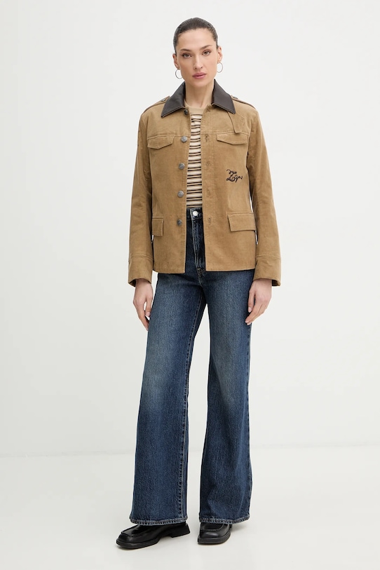 Μπουφάν με κορδόνι ZADIG&VOLTAIRE WWOW01738 μπεζ SS26