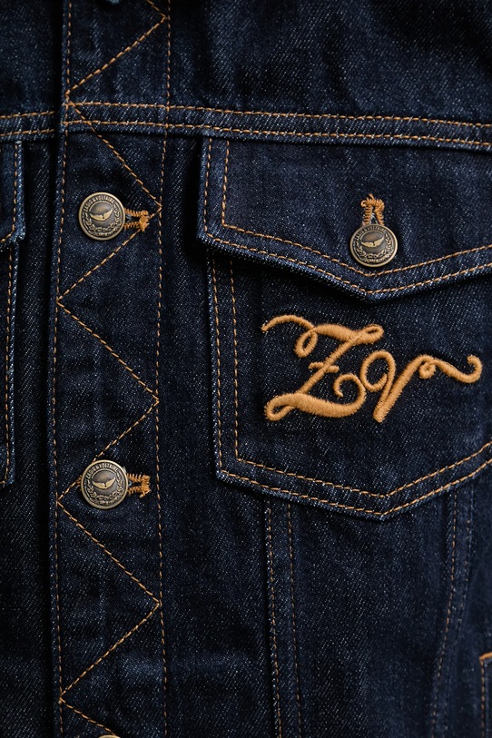 ZADIG&VOLTAIRE kurtka jeansowa WWOW01717 granatowy