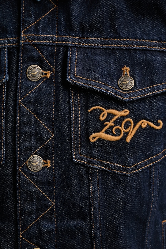 ZADIG&VOLTAIRE kurtka jeansowa WWOW01717 granatowy