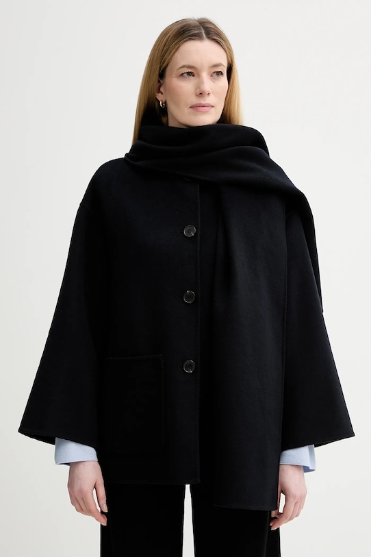 Παλτό με προσθήκη μαλλιού Marc O'Polo χωρίς μόνωση σκούρο μπλε 600005170013