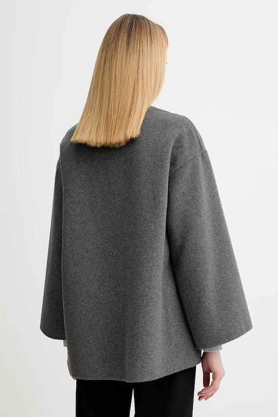 Odzież Marc O'Polo płaszcz z dodatkiem wełny 600024370013 szary