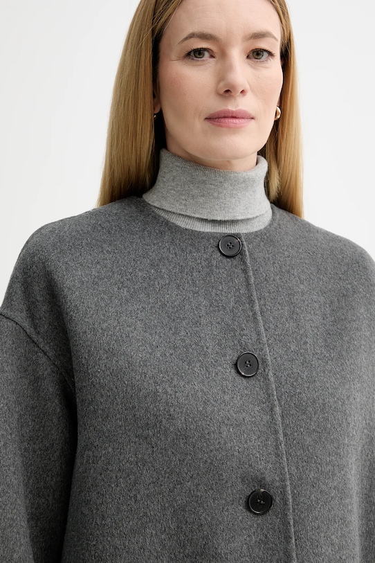 Marc O'Polo płaszcz z dodatkiem wełny 600024370013 szary